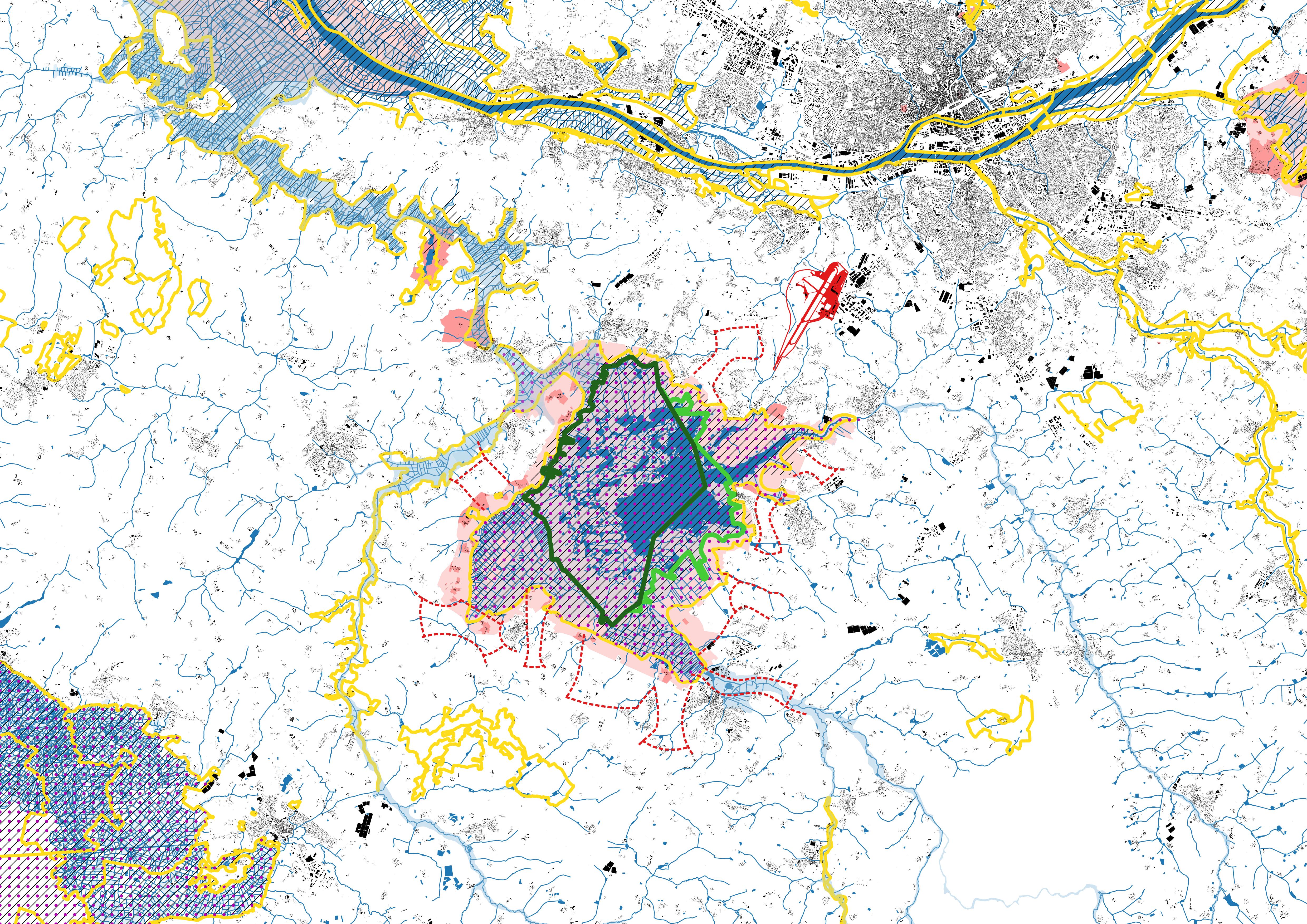 Carte des contraintes et des espaces protégés, quadrant Sud-Ouest nantais